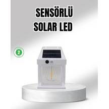 Lb Güneş Enerjili Dış Mekan Sensörlü Duvar Lambası Ip65 Su Geçirmez Çok Renkli