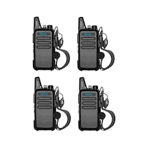 4lü Pmr 446 Türkçe Konuşan El Telsizi Yeni Tasarım Type-c Şarjlı Mars Kulaklık  Set