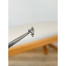 316 L Cerrahi Çelik Zirkon Taşlı Conch Kıkırdak Helix Dudak Tragus Piercingi Gümüş