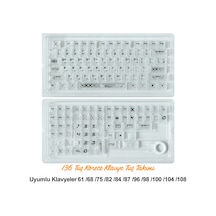 136 Tuşlu Keycaps Beyaz Baskılı Karbon Fiber Dokulu 136 Tuşlu Korece Klavye Kutulu Tüm Mekanik-manyetik Klavyeler İle Uyum Sağlamaktadır.