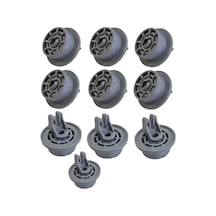 Arçelik Uyumlu-beko Bulaşık Makinesi Sepet Tekeri Yeni Tip Gri Büyük 1885900600 10 Adet Çap:4 Cm