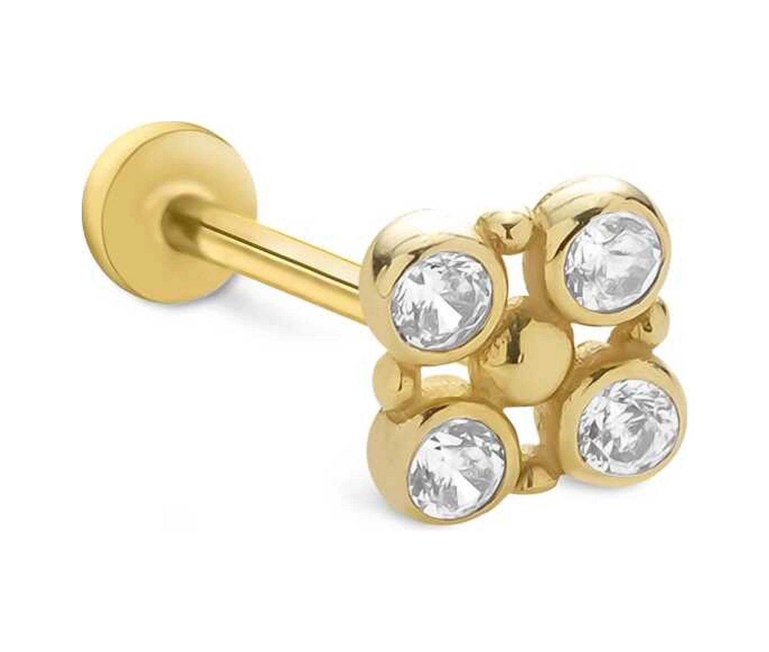 Cherry By Özkonak Mia Tragus Piercing Sarı