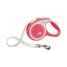New Comfort Otomatik Şerit Köpek Gezdirme Tasması Small 5 Mt Kırmızı Çok Renkli