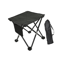 Kamp Taburesi Mini Katlanır Tabure Hafif Kompakt Pratik Siyah