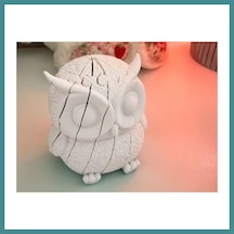 Trendexa 3d Baskı Hareketli Baykuş Figürü - Eklemli Flexi Oyuncak - Beyaz Mac