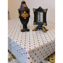İthal Pvc Muşamba - Desenli Silinebilir Masa Örtüsü 11lace001 Renkli