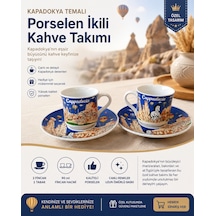 Kahve Fincanı2 Kişilik ,kapadokya Desenli