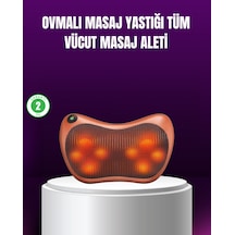 Ergonomik Derin Yoğurmalı Boyun Bel Sırt Masaj Cihazı Priz Çakmak Girişli Çok Renkli