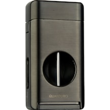 Quantoro Üç Torch V Kesicili Gunmetal Metal Puro Çakmağı - Trz1132