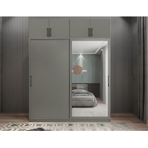 Porta Sürgü Kapaklı Dolap Gardırop Yüklüklü F 140 Cm Montaj Dahil