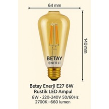 Led Fılament Rustik Ampul Kes 605