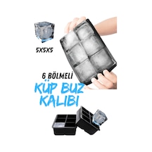 Pratik 6'lı Sililkon Kare Buz Kalıbı Silikon Diğer