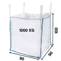 Höben Bigbag Çuval 90x90x100 Ölçülerinde 1000 Kg Swl Laminesiz Üst Açık Alt Kapalı