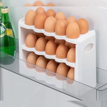 System 30 Bölmeli Yumurta Kutusu - Beyaz - 27 Cm Çok Renkli
