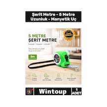 Metre Hassas Ölçüm Cihazı Terzi Ofis Profesyonel Dayanıklı 5 Mtr Uzunluk Manyetik Uçlu Şerit Metre Çok Renkli