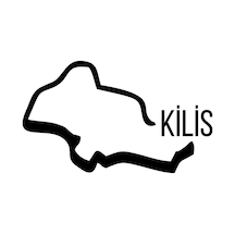 Kilis Harita Araba Sticker 17x17 Cm Siyah