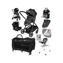 Baby Home 9 In 1 Full Takım Set 990 Travel Sistem Bebek Arabası 560 Oyun Parkı Yatak Beşik ve Mama Sandalyesi