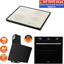 Afm Tech Ve Ferre A2 Sessiz Vitro Elektrikli Siyah D077-SA + FC-07 + FM7700 Ankastre Set