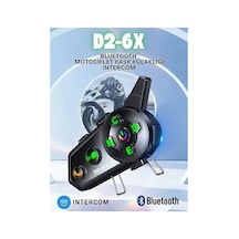 Hubrendy  D2-6x 1000m Mesafeli 6 Kanallı İntercom Bluetooth Motosiklet Kask Kulaklığı İntercom 61423588