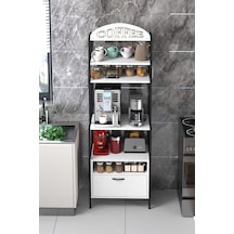 Bezos Metal Kahve Köşesi Beyaz 196 Cm Ventra