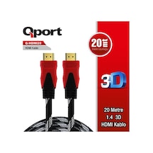 Qport Q Hdmi20 20M Altin Uçlu Hdmi Kablo