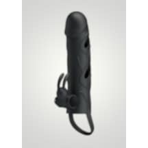 Xshopum 2 Cm Uzatmalı Titreşimli Klitoris Uyarıcılı Zenci Penis Kılıfı