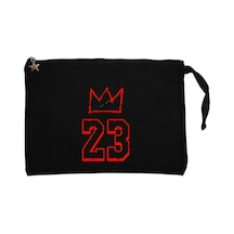 Lebron James King 23 siyah Clutch Astarlı Cüzdan / El Çantası Siyah