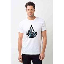 Assassins Creed Sanat Assassins Creed Baskılı Beyaz Erkek Tshirt