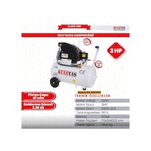 Hava Kompresörü 50 Lt 2 Hp Kuletaş