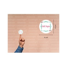 Gül Suyu Etiketi Hediye Sticker Kabe Mekke Medine Yuvarlak Mat Çıkartma 4 Cm 45 Adet Çok Renkli