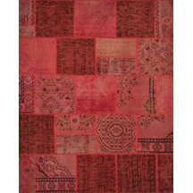 Patchwork El Dokuma Anadolu Halısı – Spring (425349825) Kırmızı
