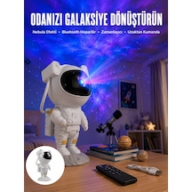 Mey İthalat Astronot Bluetooth Hoparlör Gökyüzü Projektör Gece Lambası Renkli