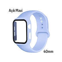 Ally Apple Watch 4-5-6 40mm Silikon Kordon Kayış Ve Ekran Koruyucu Kılıf