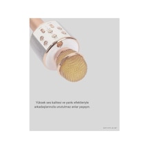 Spt-gld Kablosuz Mikrofon Usb Aux Destekli Parti Ve 04717 Eğlence İçin Renkli Renkli