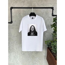 Flood Of Style Erkek Beyaz Dont Cry Baskılı Bisiklet Yaka Tshirt