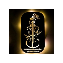 Led Işıklı Kişiselleştirilebilir Müzik Temalı Tablo Kadın Figürlü Dekoratif Gece Lambası Sarı - 737257423 Sarı