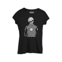 Naruto - Kakashi Back Siyah Kadın Tshirt 001