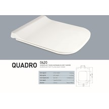 Nkp Duroplast Qaudro 0420 Yavaş Kapanan Klozet Kapak