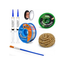 Lehim Seti 0,8 Mm 40 Gr Lehim Teli Flux 2uul-2015 Lehim Emme Ve Yol Çekme Teli Temizleme Set St501