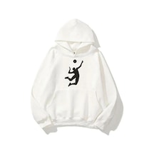 Tarzsokak Unisex Filenin Sultanları Voleybol Vargas Baskılı Oversize Sweatshirt Beyaz