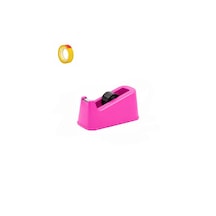 Fixpoint Kaydırmaz Tabanlı Küçük Boy Bant Kesme Makinesi Para Bandı Bant Kesici + Bant Hediyeli Pembe Renk 1 Adet