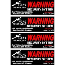 4X Gps Uydudan Takip Sistemi Var Araba Sticker