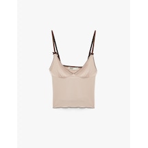 Koton V Yaka Kolsuz Rahat Kalıp Viskon Pijama Üstü Pembe 6slk90007mk Gül