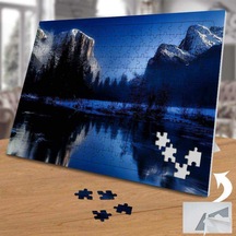 Karlı Dağ - Çam Ağaçları Manzarası 240 Parça Puzzle Yapboz-75150