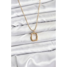 316l Çelik Zincir Gold Renk Model Kadın Kolye Çok Renkli