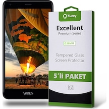 Vestel Uyumlu Venüs V4 Ekran Koruyucu Cam 5 Adet Ekonomik Paket (554293031)