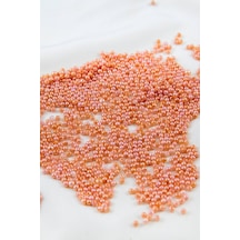 Karışık 2 Renk Oranj 3 Mm Plastik İnci Boncuk Takı Aksesuar Malzemesi 25 Gr