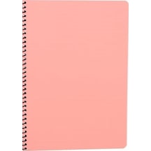 Infinity Pastel Serisi, A4, 6 Konulu 3 Kareli, 3 Çizgili 180 Yaprak Pp Kapaklı Spiralli Defter, Pembe 103 Ivory
