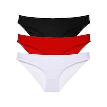 3 Adet Süper Eko Set Likralı Kadın Slip Külot 535 Çok Renkli