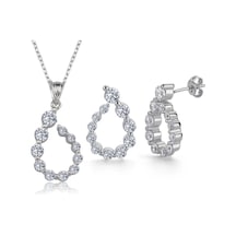 Vog Zirconia Shine İkili 925 Ayar Gümüş Set